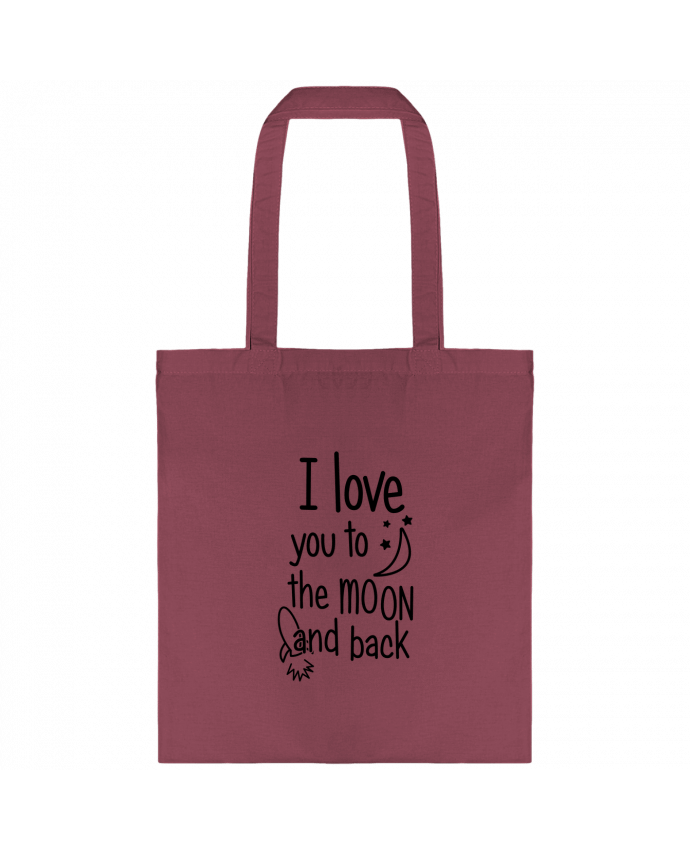 Tote-bag I love you to the moon and back par tunetoo
