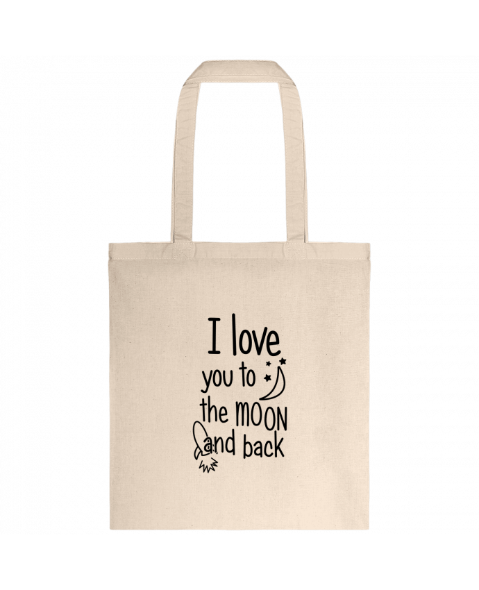 Tote-bag I love you to the moon and back par tunetoo