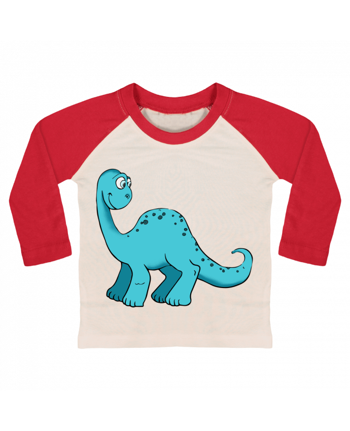 Camiseta Bebé Béisbol Manga Larga Diplodocus por Celine