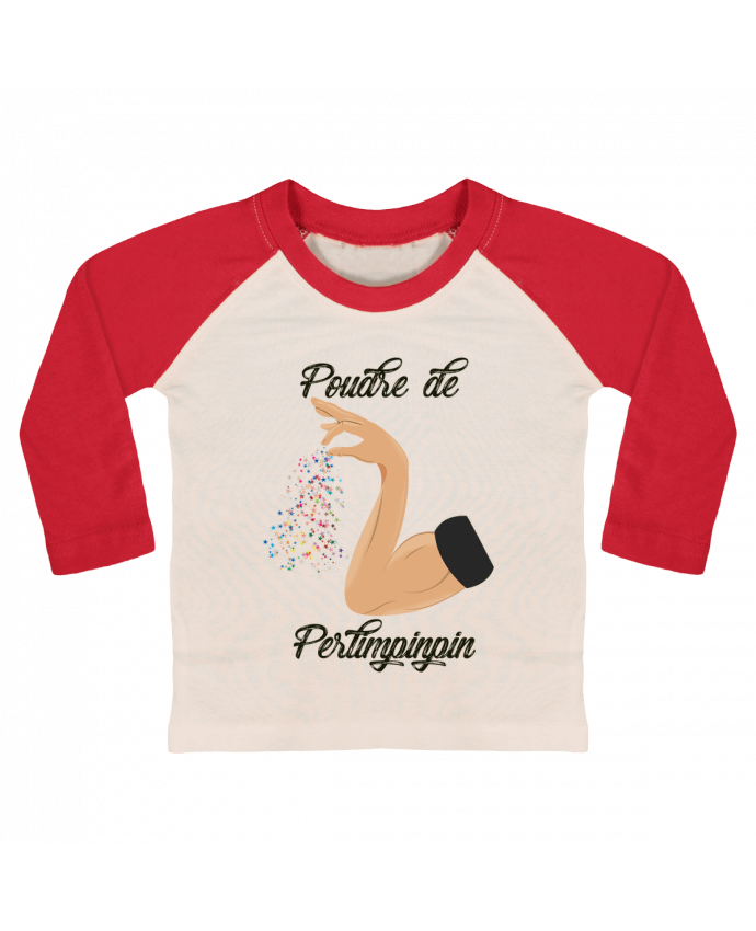 T-shirt baby Baseball long sleeve Poudre de Perlimpinpin by tunetoo