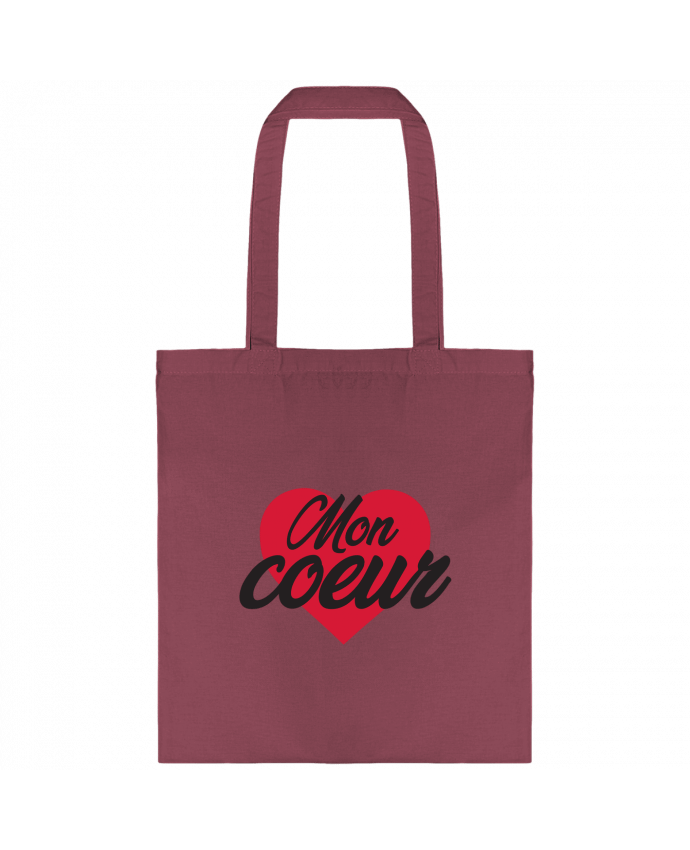 Tote Bag cotton Mon coeur by tunetoo