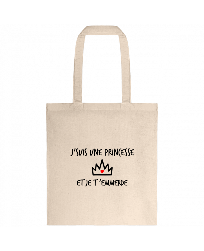 Tote-bag J'suis une princesse et je t'emmerde par Benichan