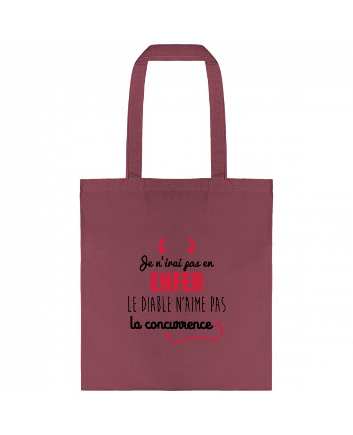 Tote-bag Je n'irai pas en enfer, le diable n'aime pas la concurrence par Benichan