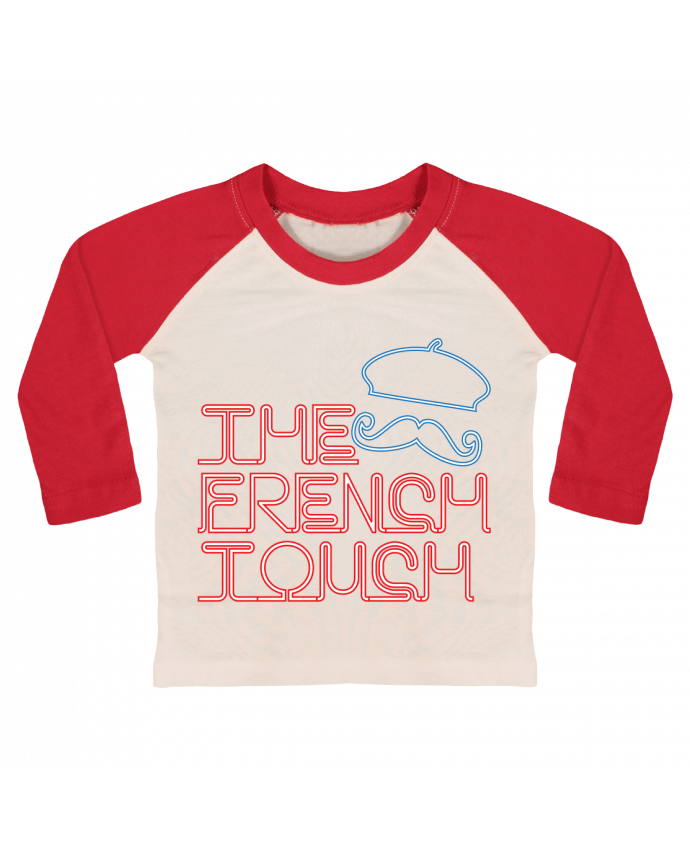 T-shirt baby Baseball long sleeve The French Touch by Freeyourshirt.com
