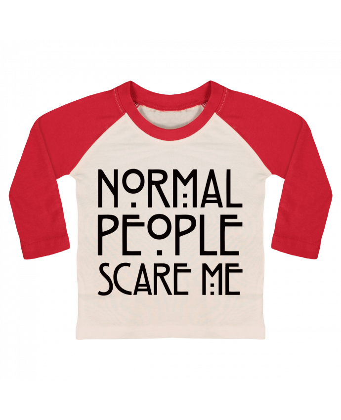 Camiseta Bebé Béisbol Manga Larga Normal People Scare Me por Freeyourshirt.com