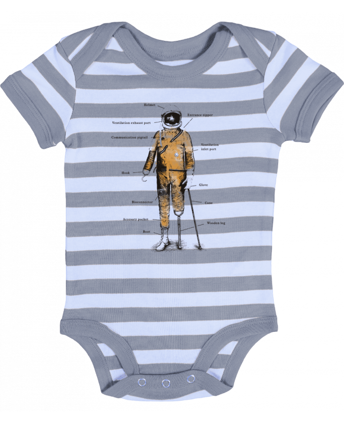 Baby Body striped Astropirate with text - Florent Bodart