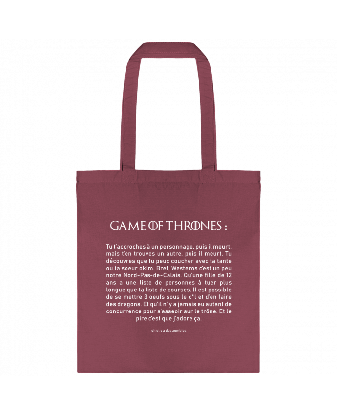 Tote-bag Résumé de Game of Thrones par tunetoo