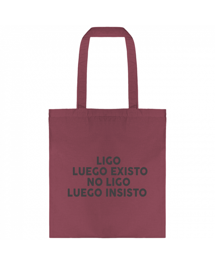Tote-bag Ligo luego existo no ligo luego insisto par tunetoo