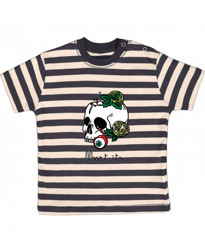 T-shirt baby with stripes Mort ito by tattooanshort