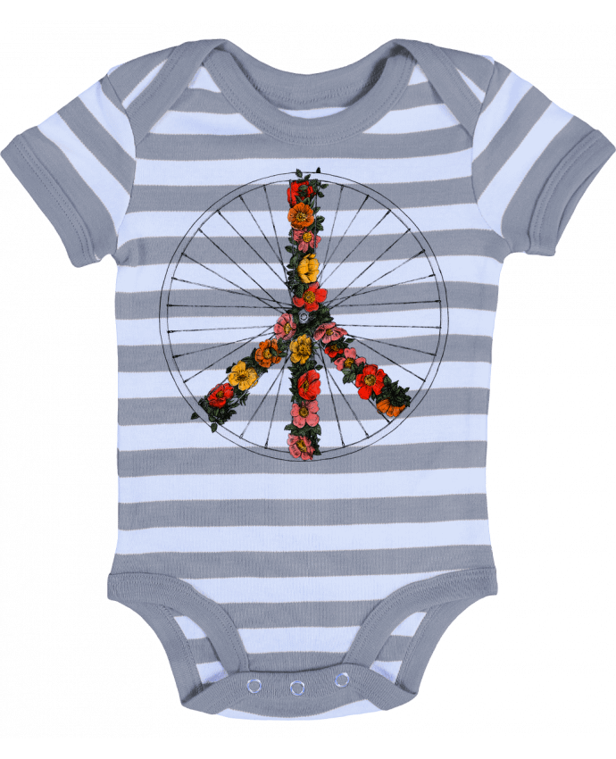 Baby Body striped Peace and Bike - Florent Bodart
