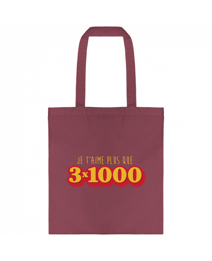 Tote-bag Je t'aime plus que 3 x 1000 - Avengers par tunetoo