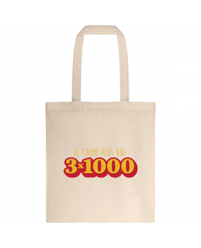 Tote-bag Je t'aime plus que 3 x 1000 - Avengers par tunetoo