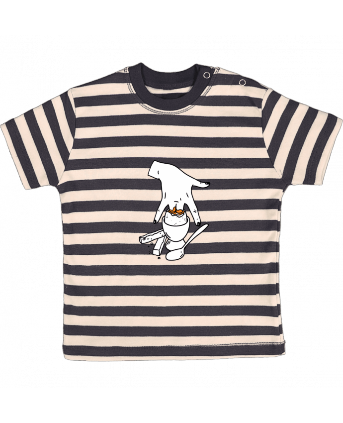 T-shirt baby with stripes Super mouillette ou qui viole un oeuf viole un boeuf by tattooanshort