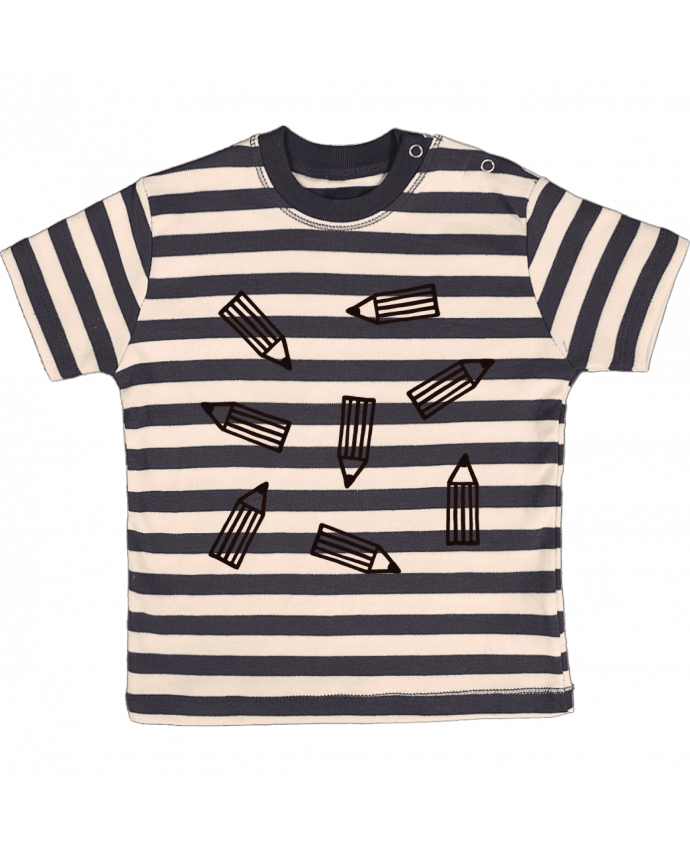 Camiseta Bebé a Rayas Crayons por SuzonCreations