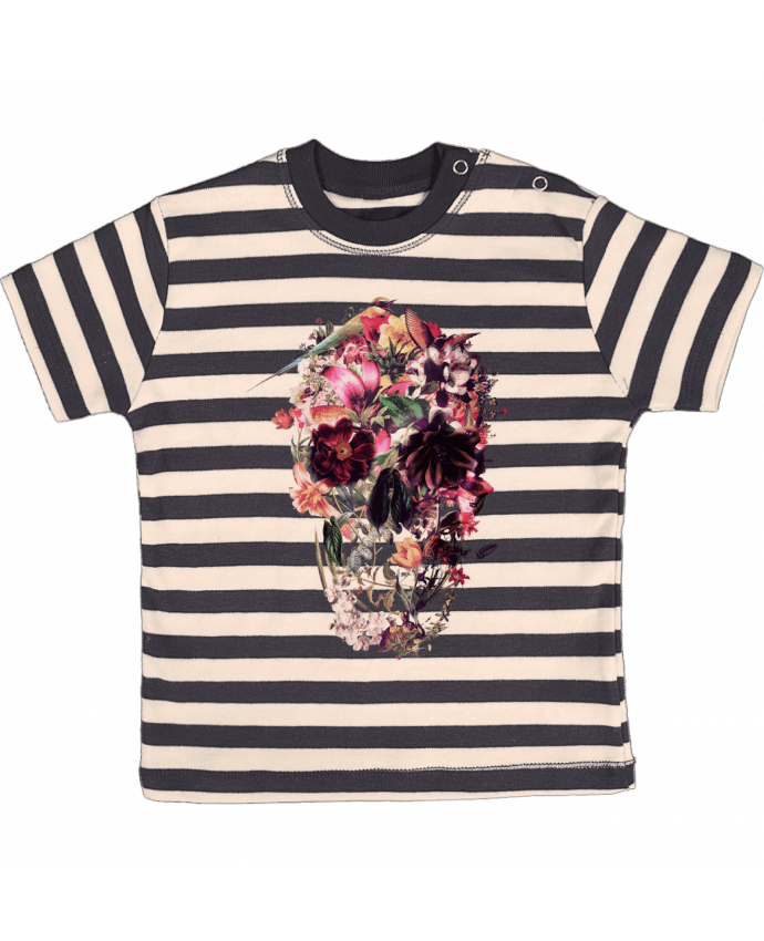 T-shirt baby with stripes New Skull Light by ali_gulec