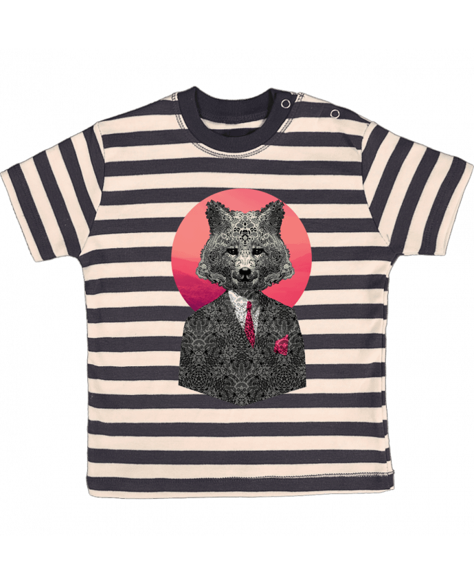 T-shirt baby with stripes Very Important Fox by ali_gulec