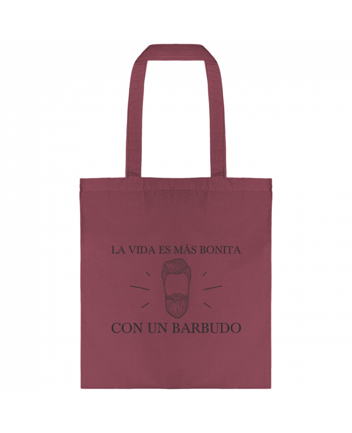 Bolsa de Tela de Algodón La vida es más bonita con un barbudo por tunetoo