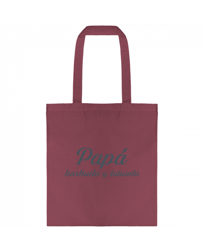 Tote-bag Papá barbudo y tatuado par tunetoo