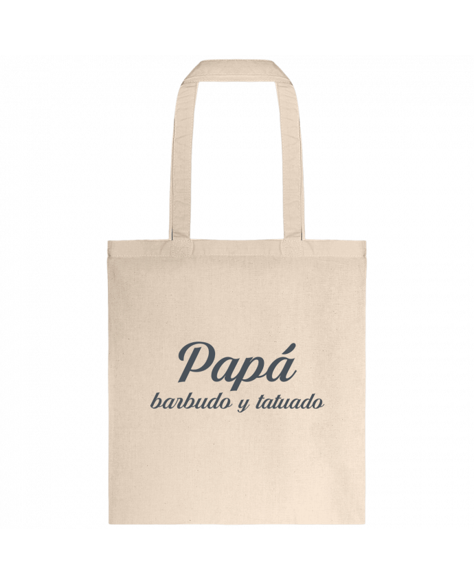 Tote-bag Papá barbudo y tatuado par tunetoo