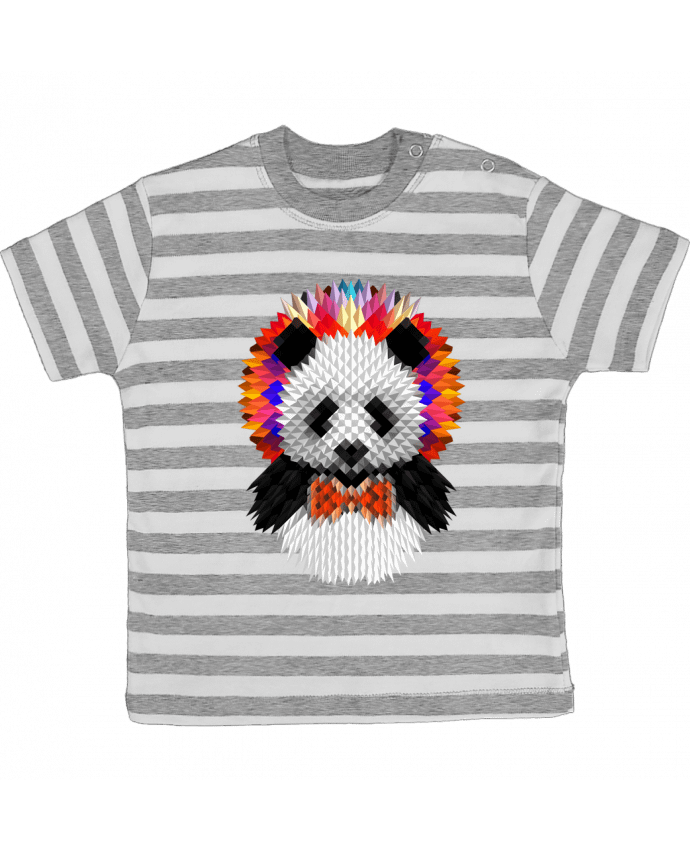Camiseta Bebé a Rayas Panda por ali_gulec