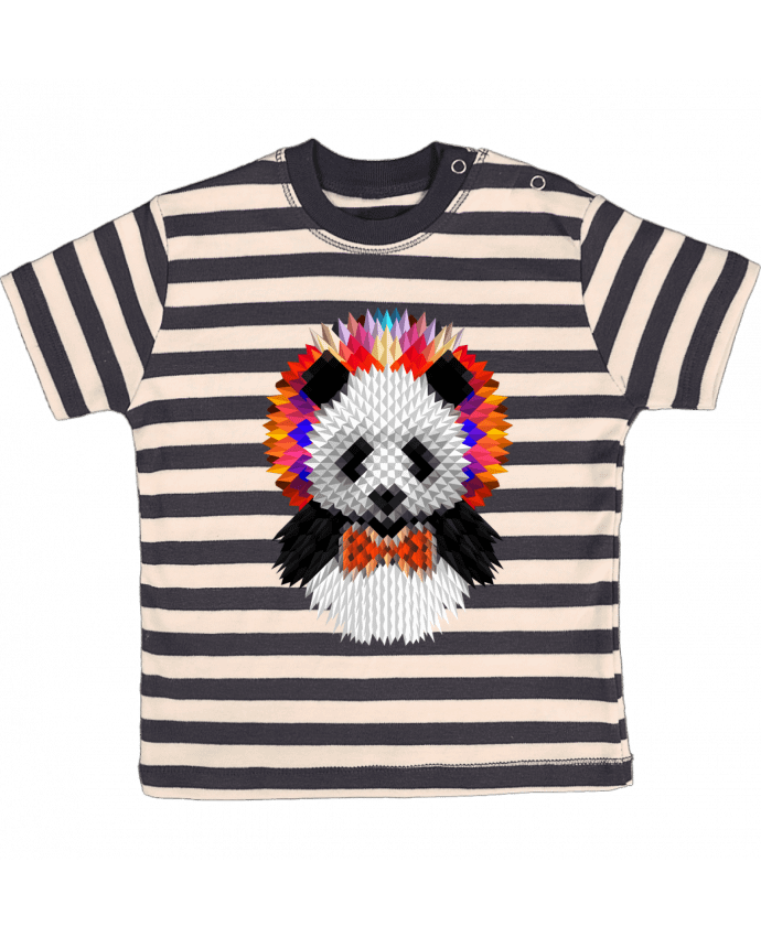 T-shirt baby with stripes Panda by ali_gulec