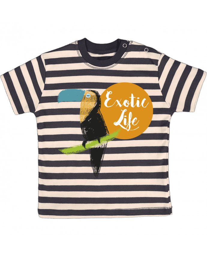 T-shirt baby with stripes TOUCAN by IDÉ'IN