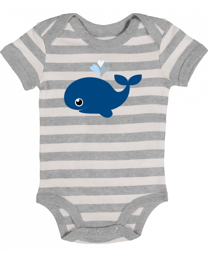 Baby Body striped Baleine coeur - WBang