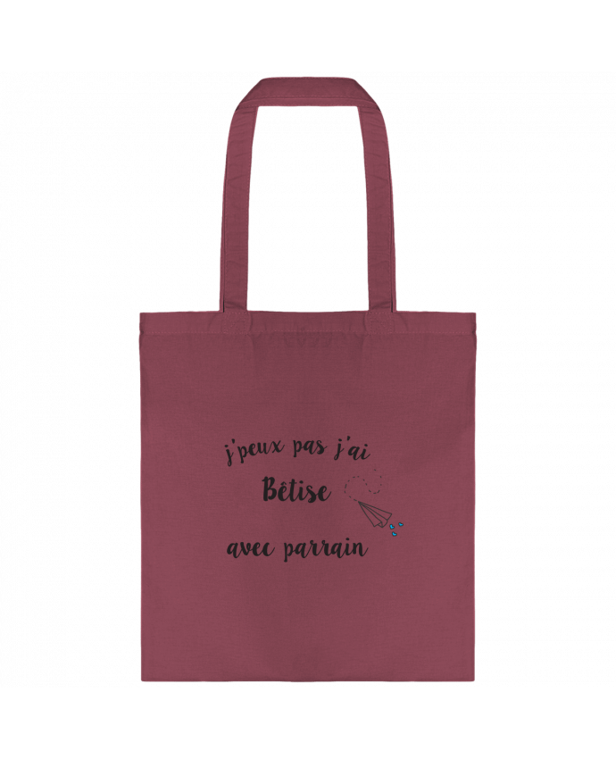 Tote-bag J'peux pas j'ai bêtise avec parrain par Mila-choux