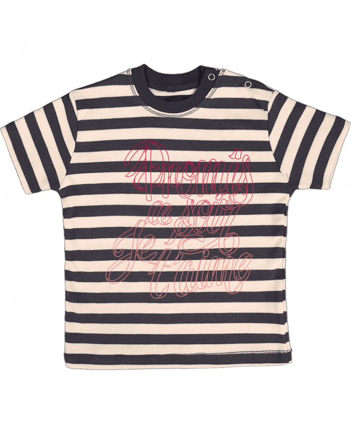 T-shirt baby with stripes Ce soir je t'aime by Promis
