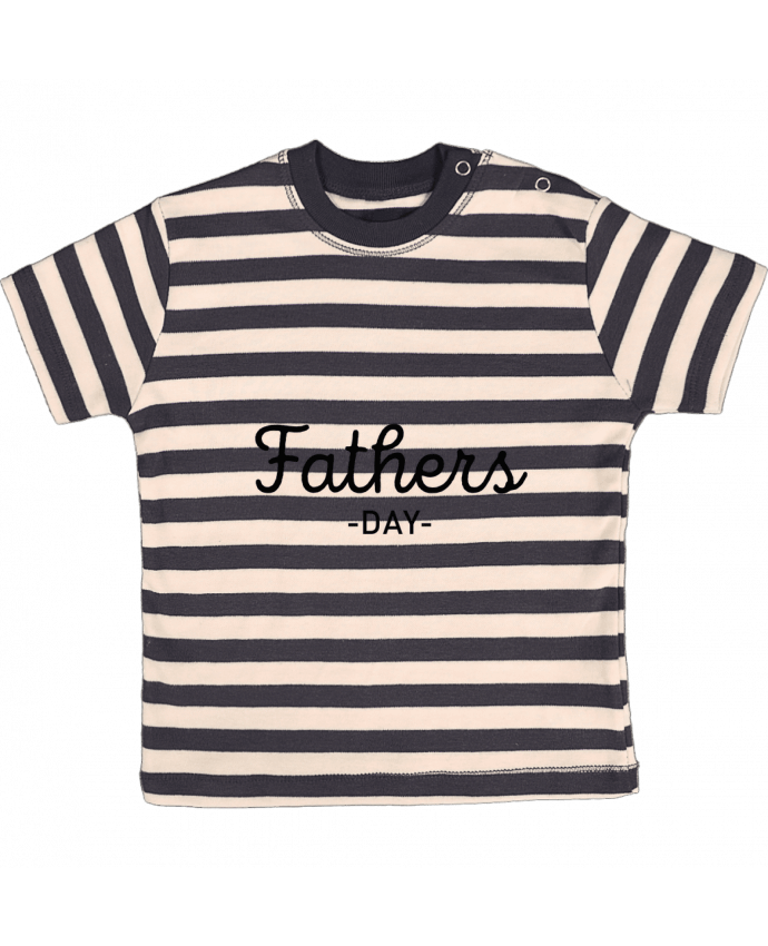 Tee-shirt bébé à rayures Father's day par tunetoo