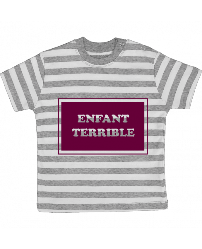 Tee-shirt bébé à rayures Enfant terrible par tunetoo