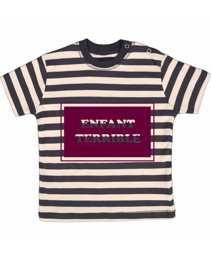 Camiseta Bebé a Rayas Enfant terrible por tunetoo