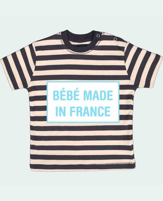 Camiseta Bebé a Rayas Bébé made in france por tunetoo