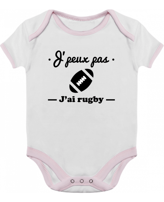 Body Bebé Contraste J'peux pas j'ai rugby por Benichan