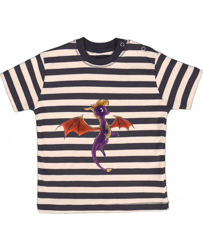 Tee-shirt bébé à rayures Spyro Officiel par Spyro