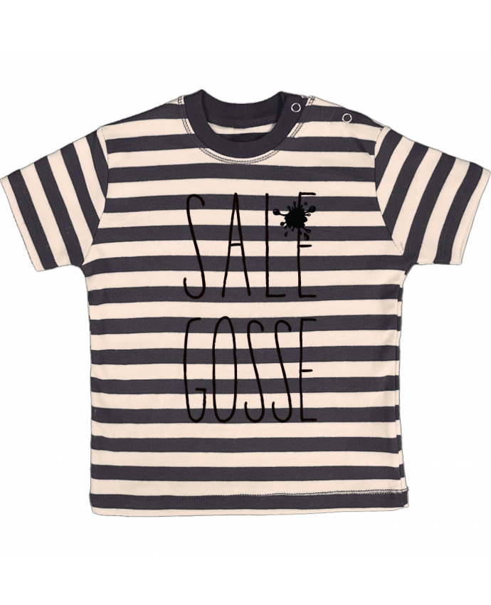 Camiseta Bebé a Rayas Sale Gosse por Freeyourshirt.com