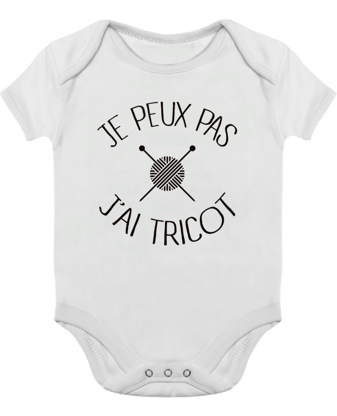 Baby Body Contrast Je peux pas j'ai tricot by Freeyourshirt.com