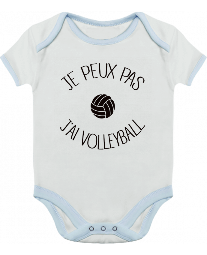 Body Bebé Contraste Je peux pas j'ai volleyball por Freeyourshirt.com