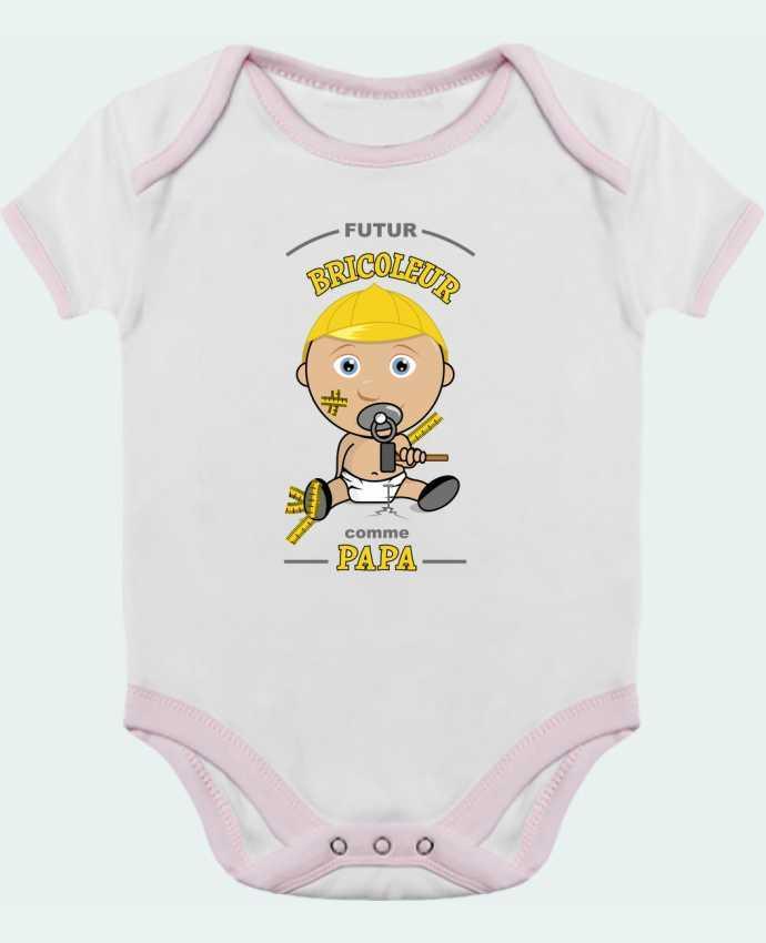 Baby Body Contrast Bébé Futur Bricoleur Comme papa by GraphiCK-Kids