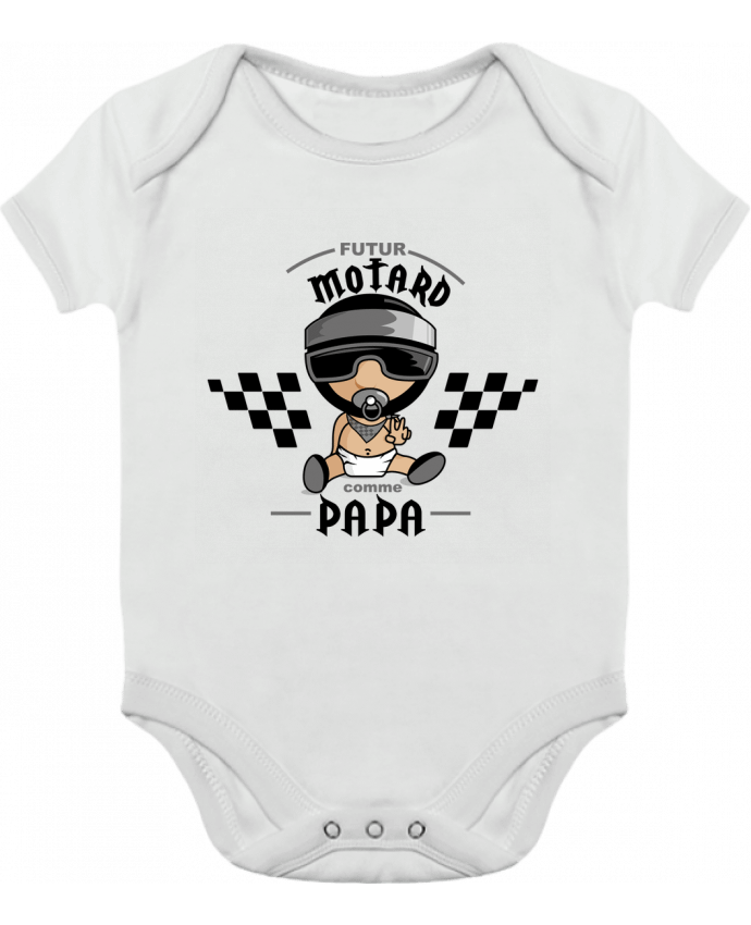 Baby Body Contrast Futur Motard Comme Papa by GraphiCK-Kids