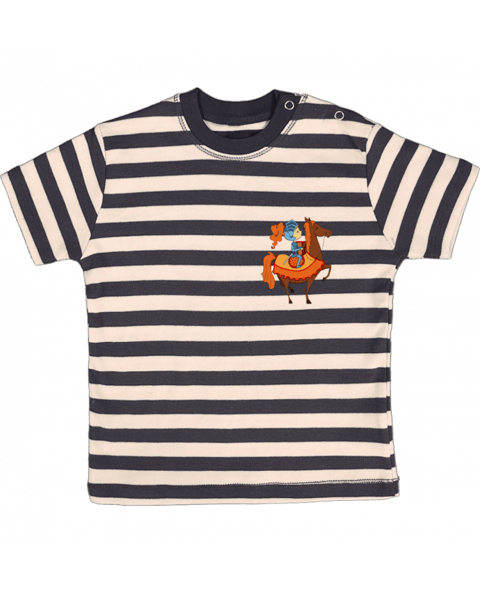 Tee-shirt bébé à rayures Chevalier par Celine