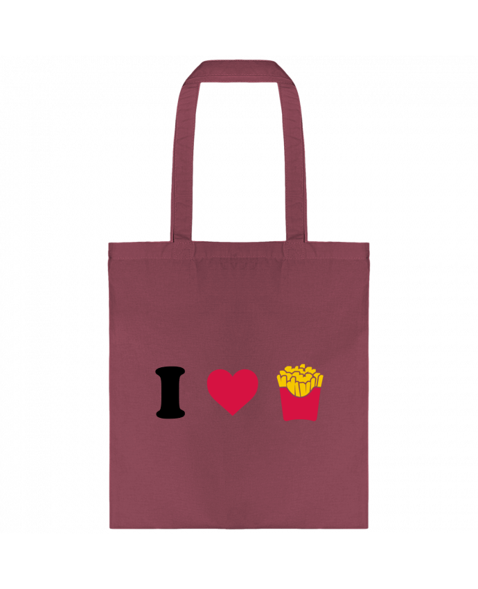 Tote-bag I love fries par tunetoo