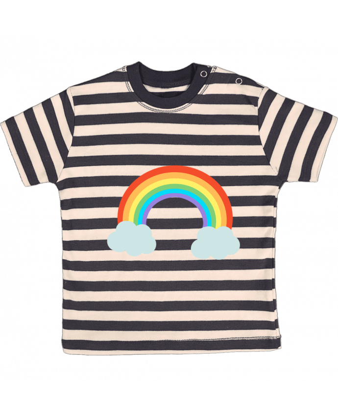 T-shirt baby with stripes Arc-en-ciel by WBang