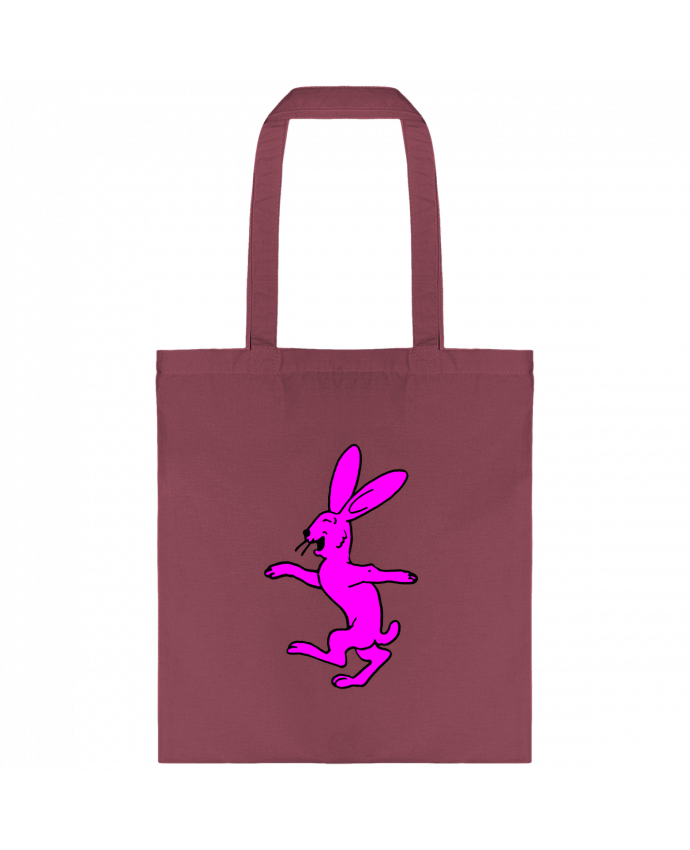 Tote-bag Tee shirt Lapin rose joyeux par Comix-tees