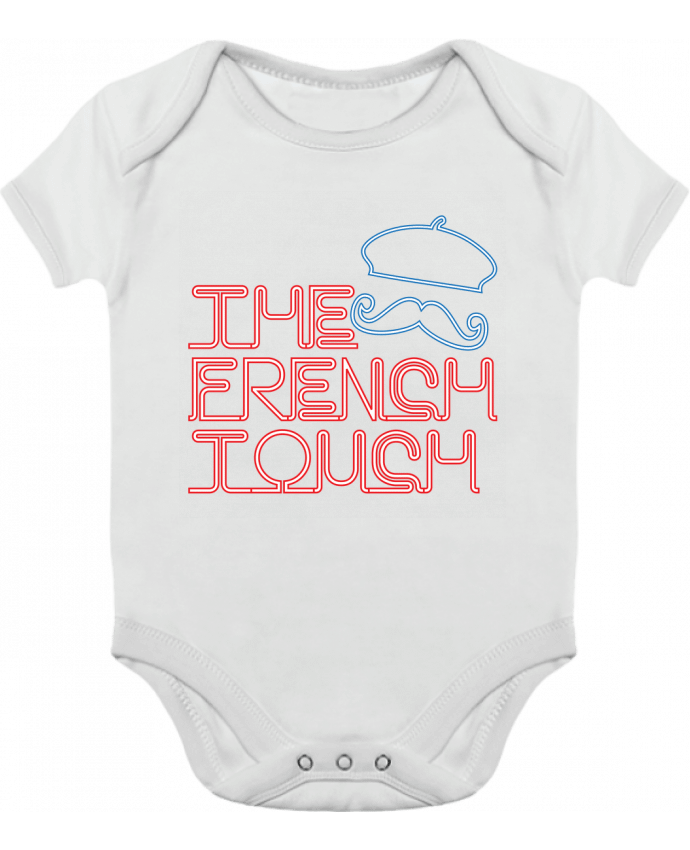 Body bébé manches contrastées The French Touch par Freeyourshirt.com