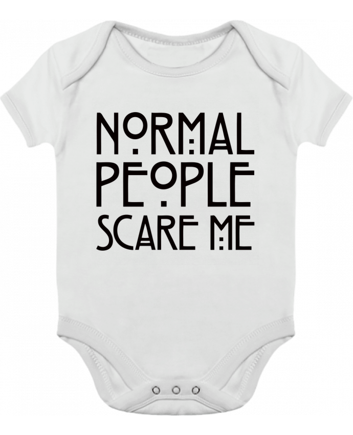 Body bébé manches contrastées Normal People Scare Me par Freeyourshirt.com