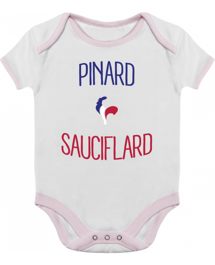 Body bébé manches contrastées Pinard Sauciflard par Freeyourshirt.com