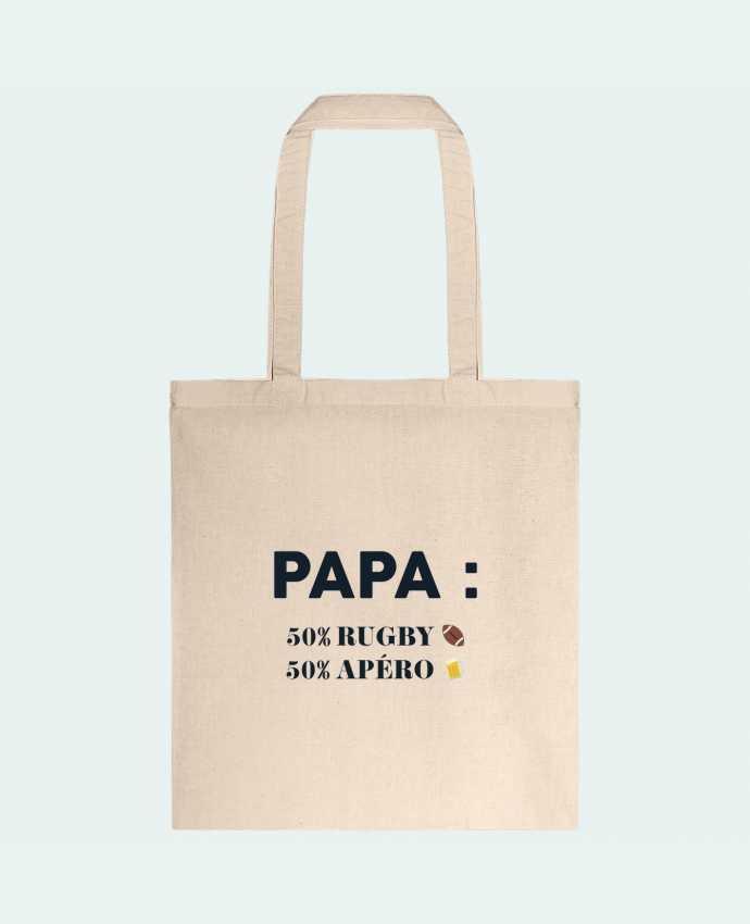 Tote-bag Papa 50% rugby 50% apéro par tunetoo