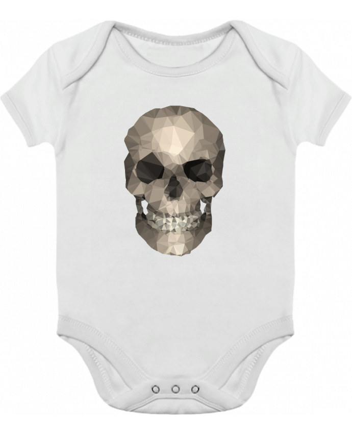 Body bébé manches contrastées Polygons skull par justsayin