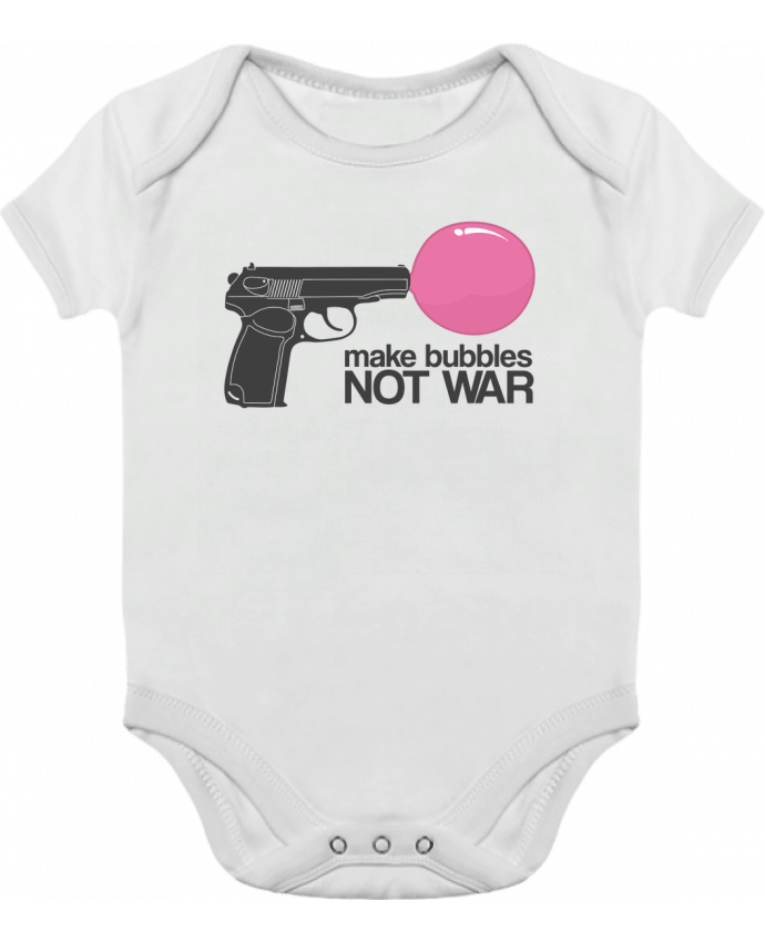 Body Bebé Contraste Make bubbles NOT WAR por justsayin